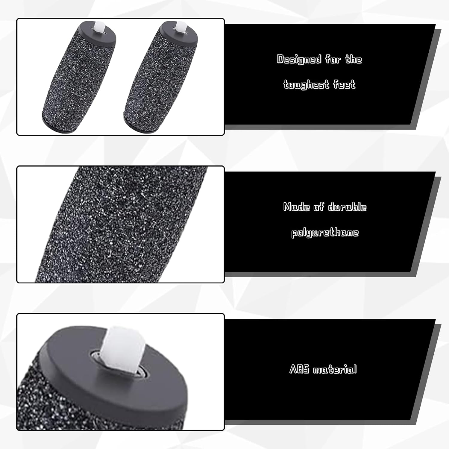 Scholl Callus Remover Replacement Rollers, Electric Foot File, Extra Coarse Scholl Replacement Rollers, Compatible with Velvet Smooth Foot Care Kit, Removes Calluses Pack of 12 image number 4