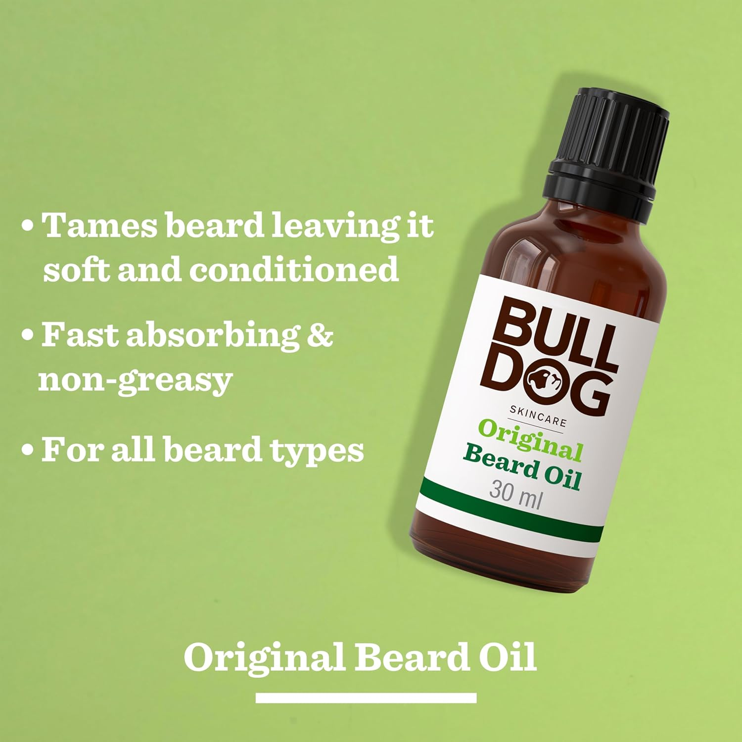 Bulldog Beardcare Original Beard Oil, Fast-Absorbing, Non-Greasy and Softening, Contains Aloe Vera, Camelina Oil and Green Tea, 30Ml (Pack of 2) image number 5