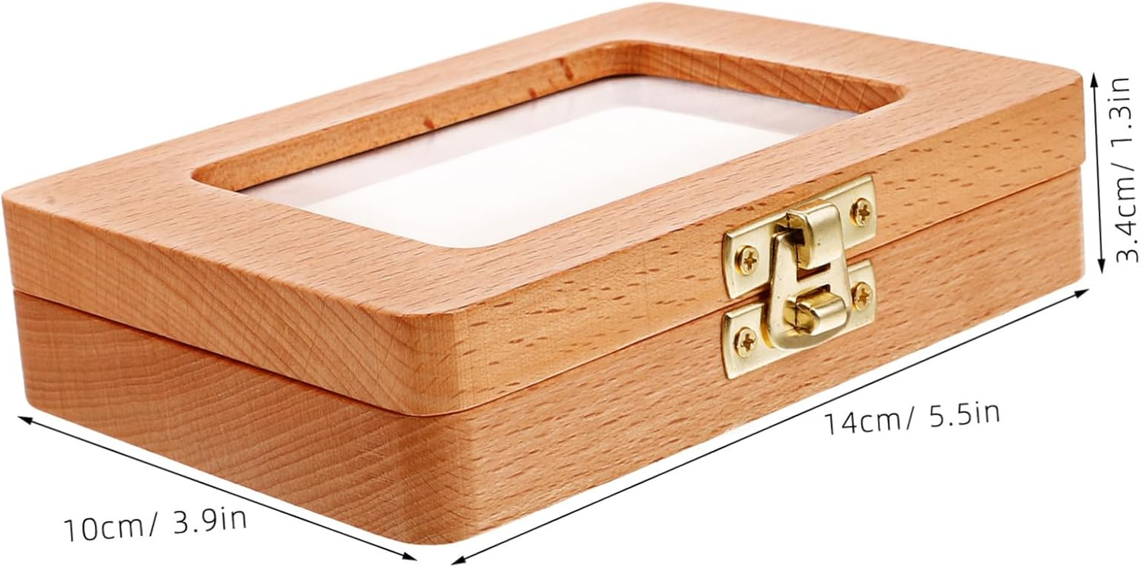 Kisangel Tooth Storage Box Wooden Keepsake Case for Boys and Durable Tooth and Hair Present for Newborns Compact Design For image number 2