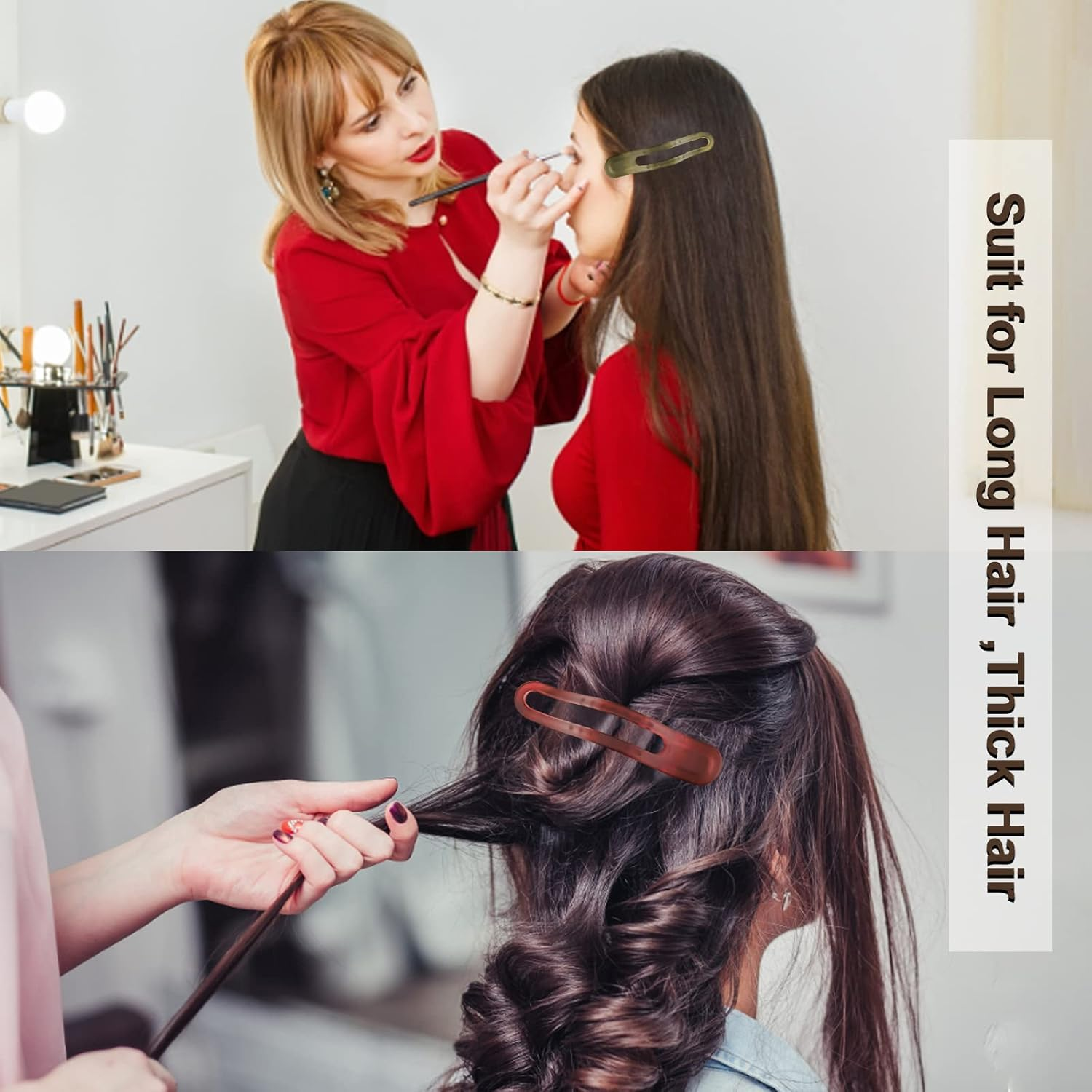 Pastel Alligator Hair Clips 8 PCS for Styling Sectioning, Monster Clips for Hair, Big Hair Clips for Styling Duckbill, Hair Styling Clips with Non-Slip Aligator Clips--Monsters image number 4