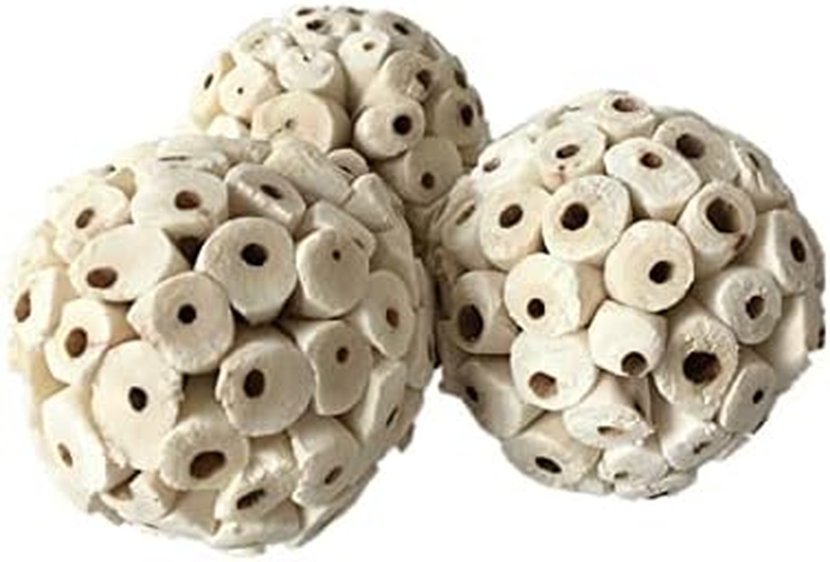 3 Pack Natural Sola Balls and Soft Chew Toy for Parrot Budgie Finch Macaw 6Cm image number 6