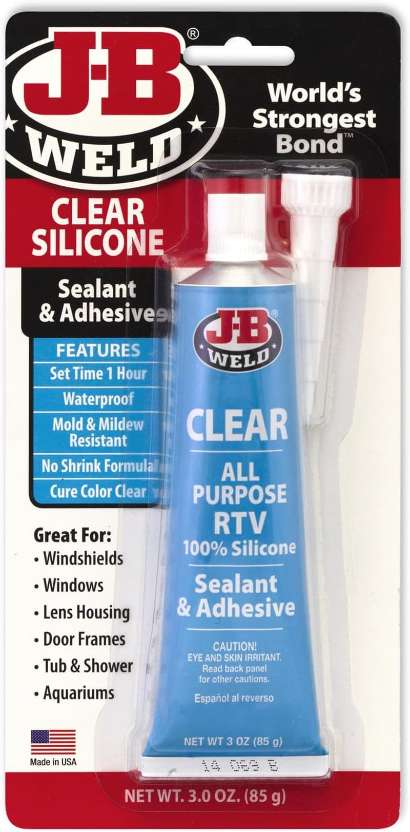 JB Weld RTV Silicone Sealant and Adhesive, Red, 85 G