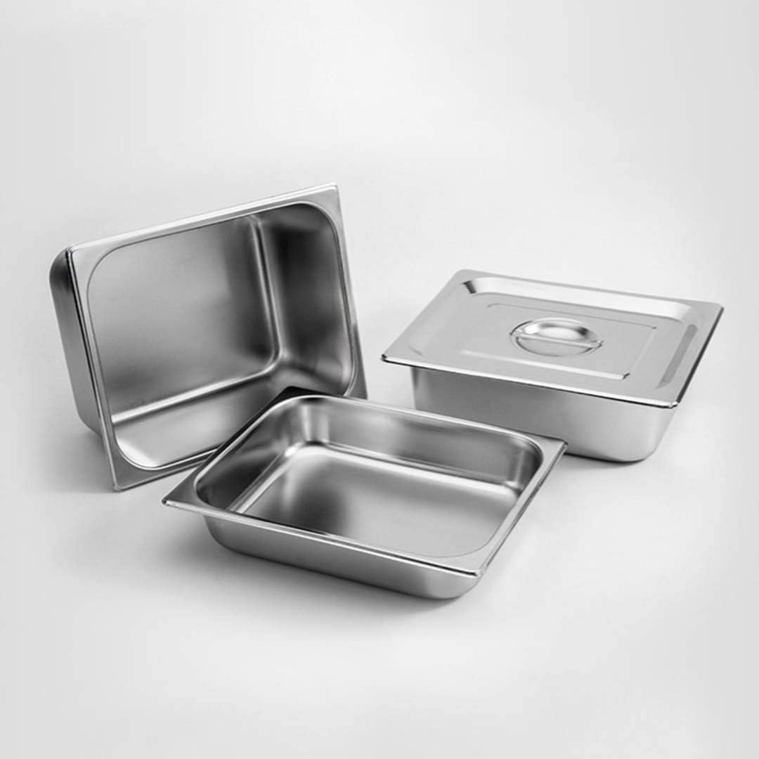 SOGA Gastronorm GN Pan Full Size 1/2 GN Pan 10Cm Deep Stainless Steel Tray with Lid