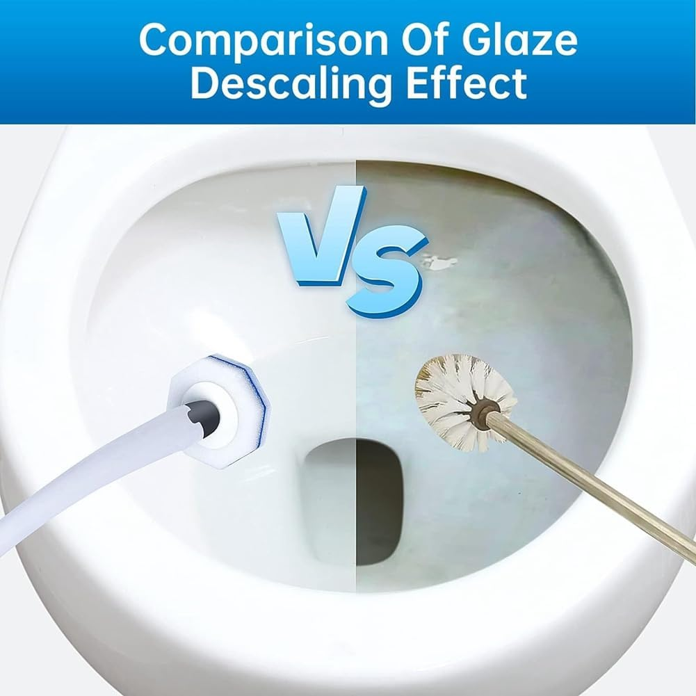 Bjworeye 60 Counts Upgraded Toilet Brush Wand Disposable Toilet Cleaning Wand Refills Bowl Scrubbers Heads Easy to Use image number 3