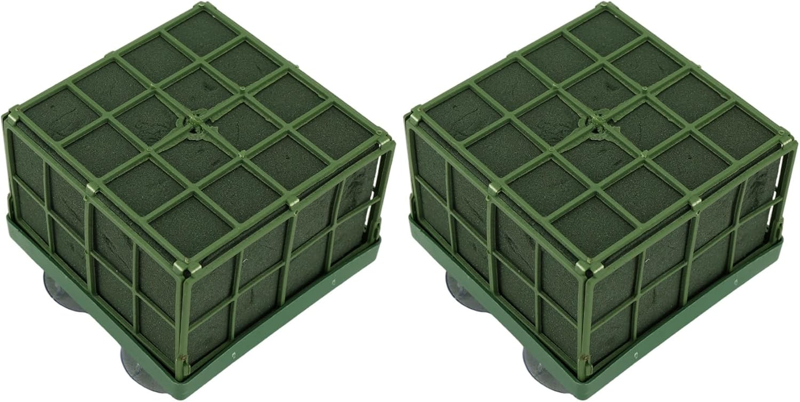 Hcskoss 6 Pack Flower Foam Cage Florist Foam Floral Foam Stand Flower Foam Cage with Suction Cup for Wedding Decoration Table Centerpiece Arrangement for Flowers image number 1