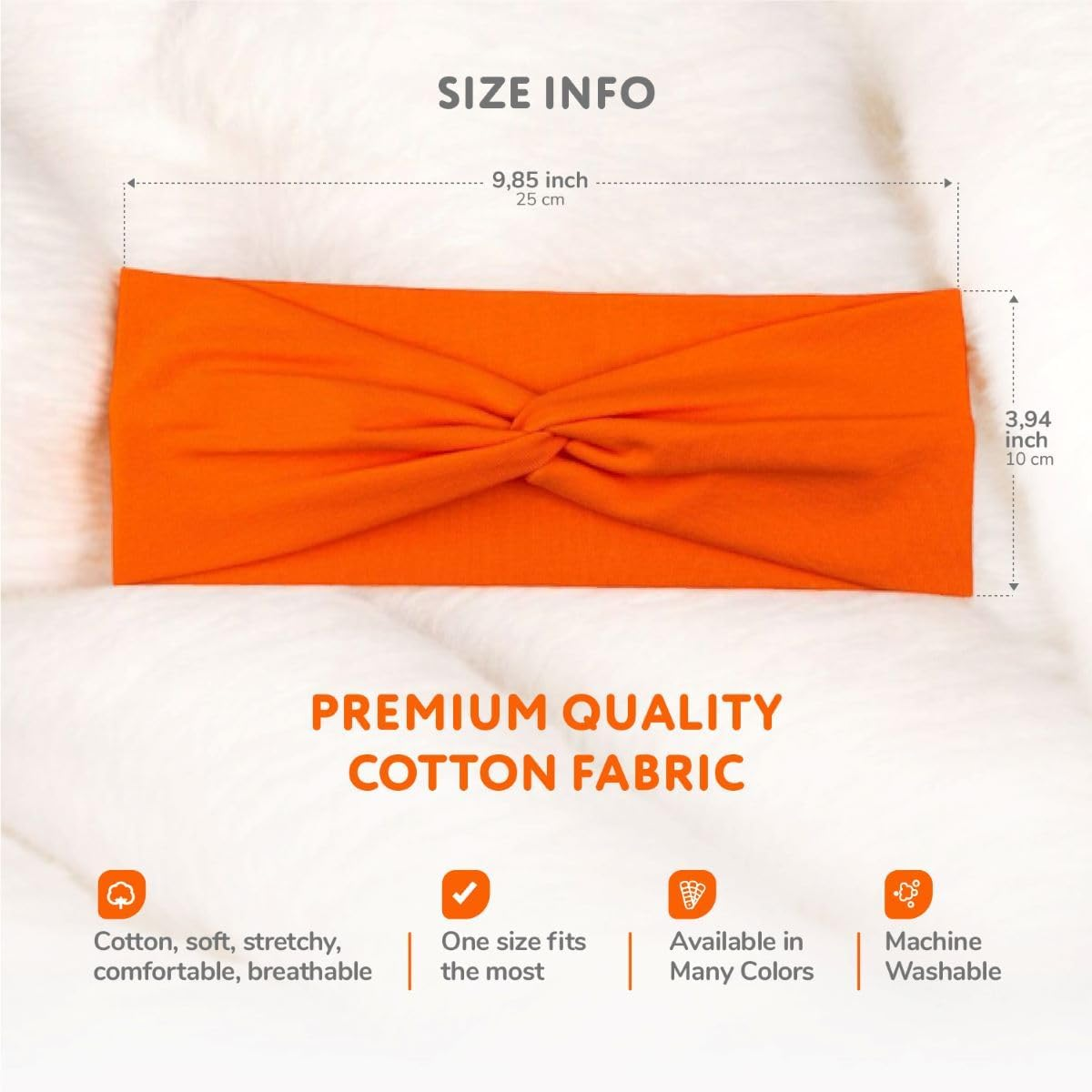 Headbands for Women Twist Knotted Women Head Bands Stretchy Sport Hair Bands Non Slip for Girls Criss Cross Turban Plain Headwrap Yoga Workout Running Hair Accessories, Solid Color image number 4