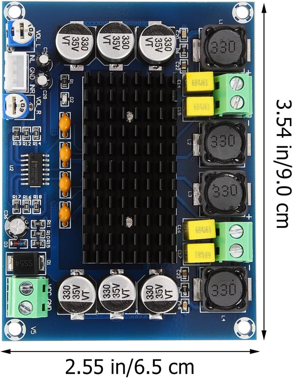 HOLIDYOYO High Power Digital Stereo Amplifier Board Module Original Chip Dual Channel Audio Amplifier for Home Theater Speakers image number 5