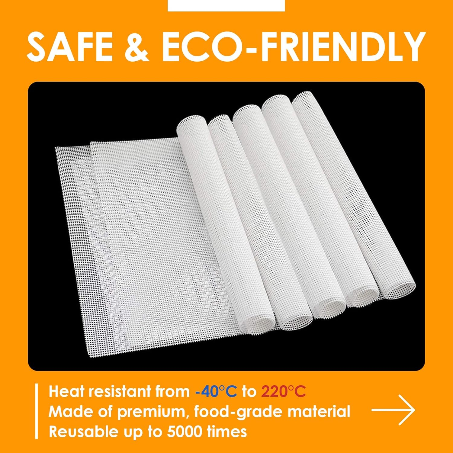 10 Pcs Silicone Dehydrator Sheets, Non-Stick Food Dehydrator Mats Reusable Thickened Cuttable Silicone Steamer Mat for Food Fruit Dryer 39 * 28Cm image number 2