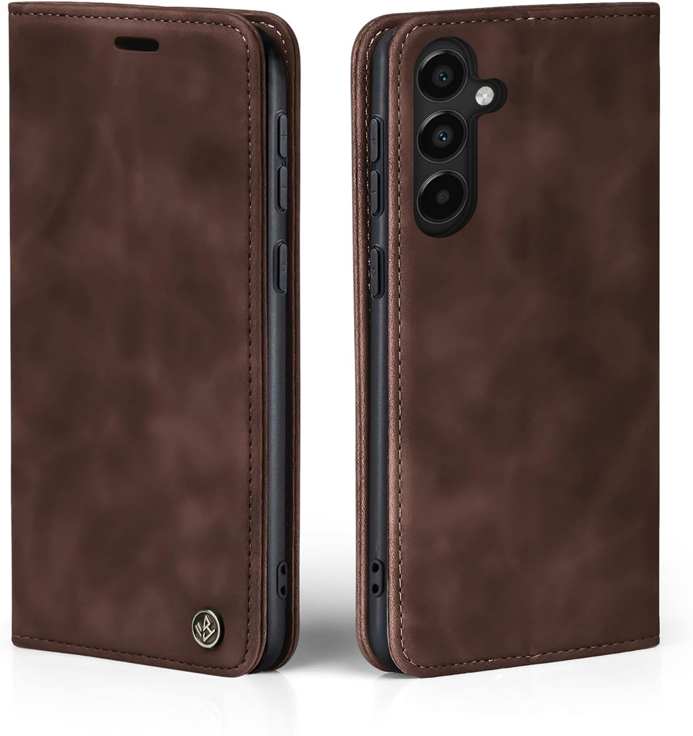 LBH Mobile Phone Case for Samsung Galaxy A13 in Light Brown with Card and Money Compartment Smartphone Case with Stand Function Flip Case Protective Case Magnetic Closure Vintage