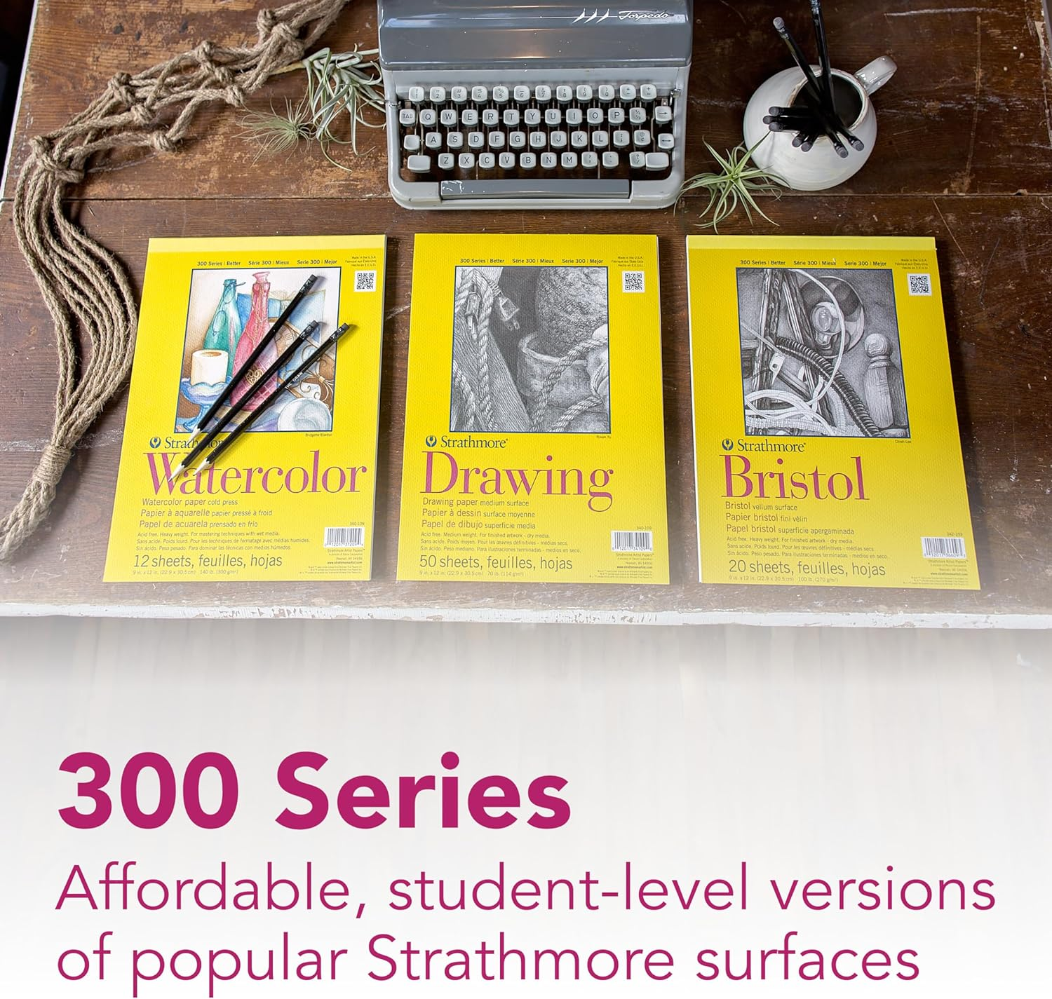 Strathmore 300 Series Sketch Pad, 11X14 Inch, 100 Sheets, Top Wire - Artist Sketchbook for Drawing, Illustration, Art Class Students image number 1