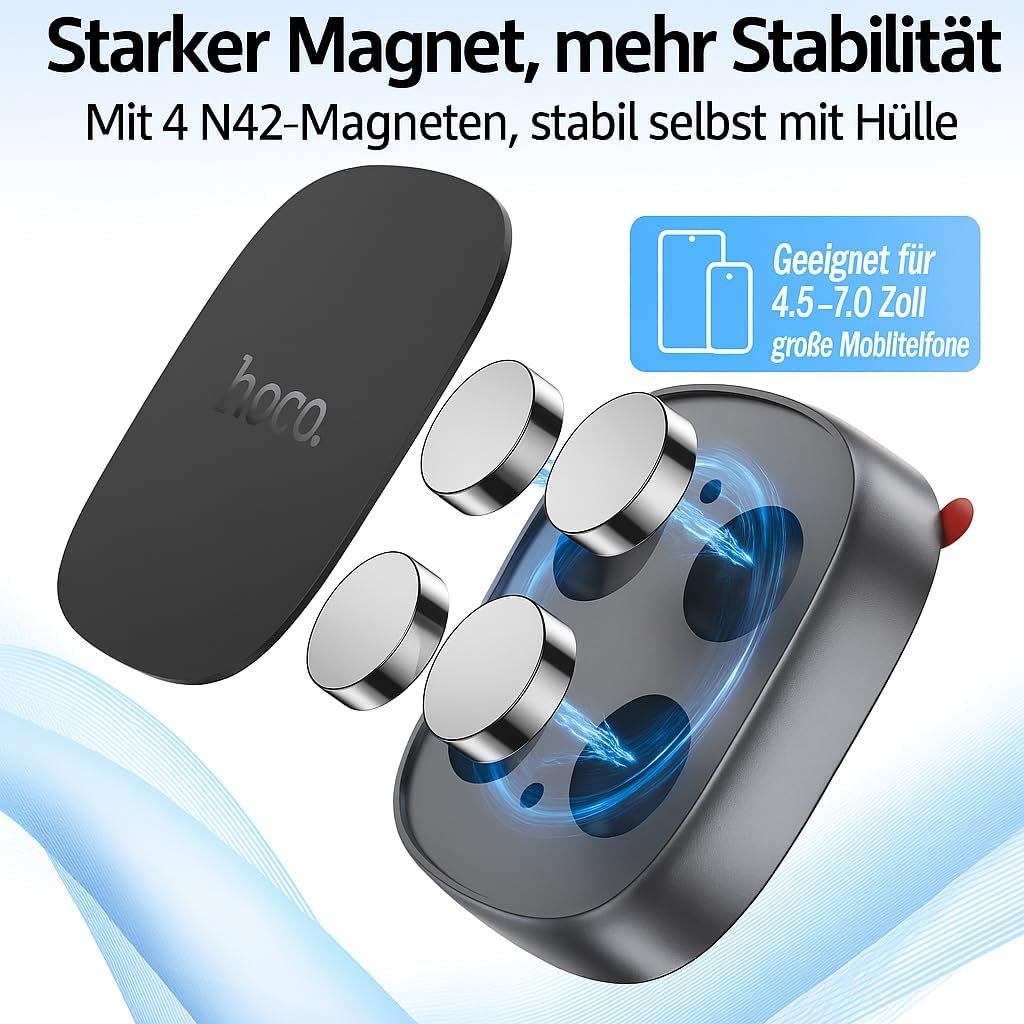 Magnetic Mobile Phone Holder Car Mobile Phone Holder Suitable for Apple Iphone 17 Air 16 Pro Max 16E 15 14 13 12 11 Mini plus X Xs XR 7 8 SE SE2 SE3 Magnetic Smartphone Holder with Metal Plate image number 4