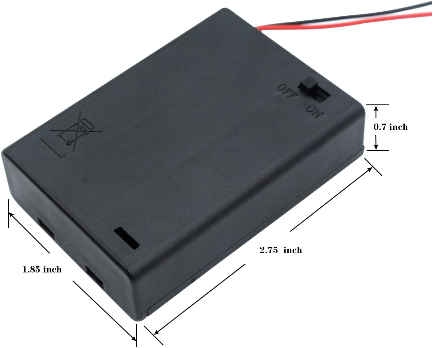 3 AA Battery Holder, 3 AA Battery Box, 6 Pcs 3AA Battery Case, 3X 1.5V AA Batteries Holder with On/Off Switch and Leads for DIY and Maintenance image number 3