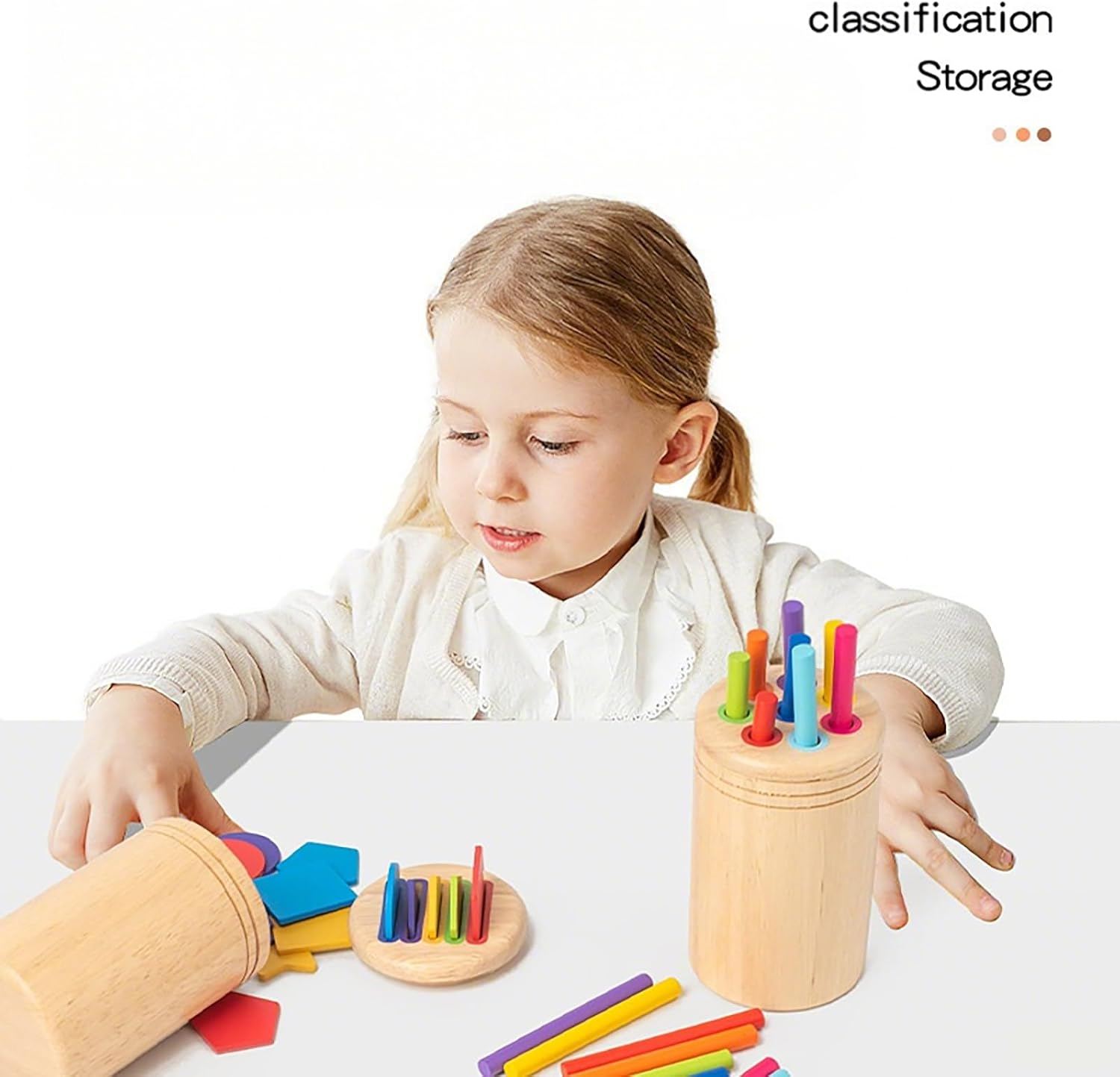 Montessori Wooden Color Sorting Toy for Toddlers 1-3 &ndash; Educational Sensory Matching Game for Fine Motor Skills Development image number 3