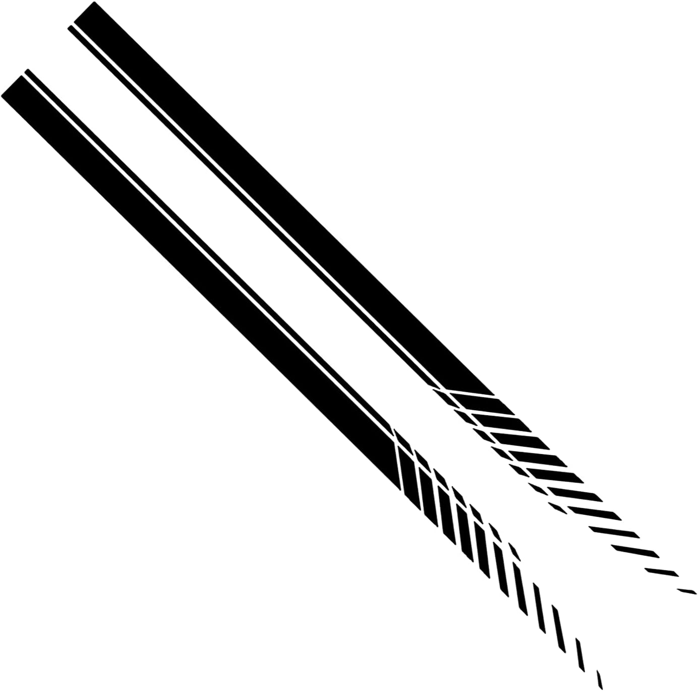 SUNJIKA Universal Vinyl Side Body Car Decals Racing Stripes Sticker Stripe Graphics Car Side Decals for SUV Off-Road Auto Car Body Side Door Decoration Racing Accessories 2PCS (Black) - Black image number 6