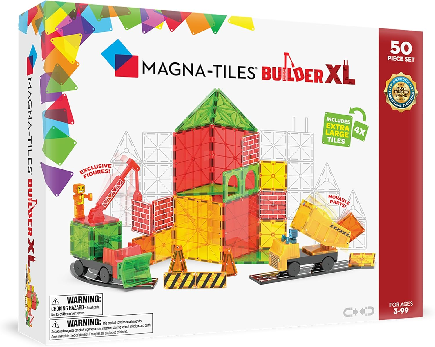 MAGNA-TILES - Builder XL - 50 Piece Set