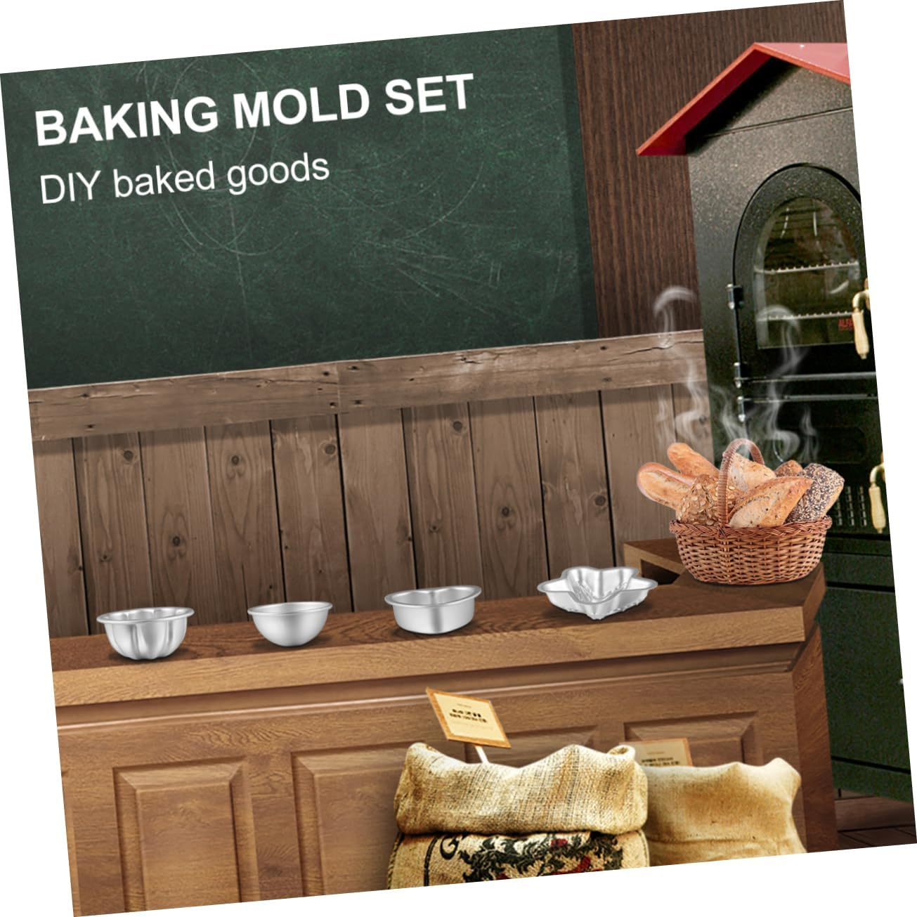 4Set Aluminum Alloy Bath Bomb Mold Bath Salt Bomb Molds for DIY Baking Cupcake for Boys and Girls Adults image number 3