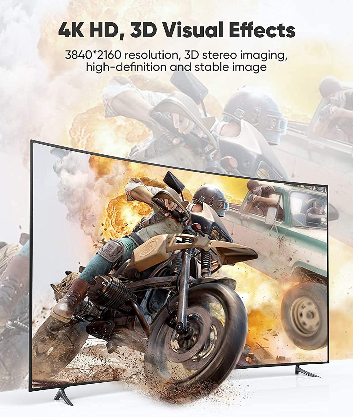 Snowkids Displayport to HDMI 1.8M(4K 30Hz) Unidirection Displayport to HDMI Converter Cord Male to Male, Non-Bidirectional DP Source to HDMI Display Passive Cable image number 5