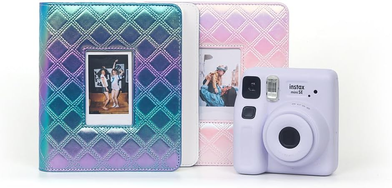 LAYOMI 288 Pockets Photo Album for Fujifilm Instax Mini 11 12 40 90 Evo Liplay Instant Camera, Photo Album for Polaroid Kodak HP Zink 2X3" Photo (Pearly Pink) - Pearly Green image number 7