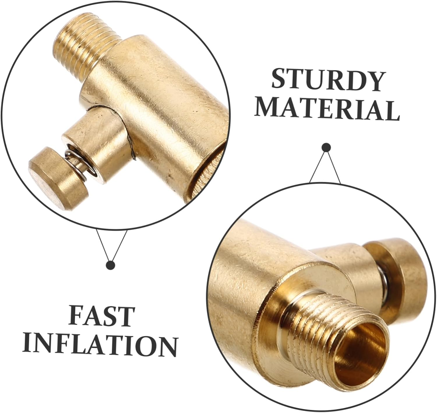 Outanaya Car Air Pump Connector Threaded Valve Adapter Quick Connect Fittings Portable Air Compressor Accessory for Car Tires and Bike Wheels Replacement image number 1