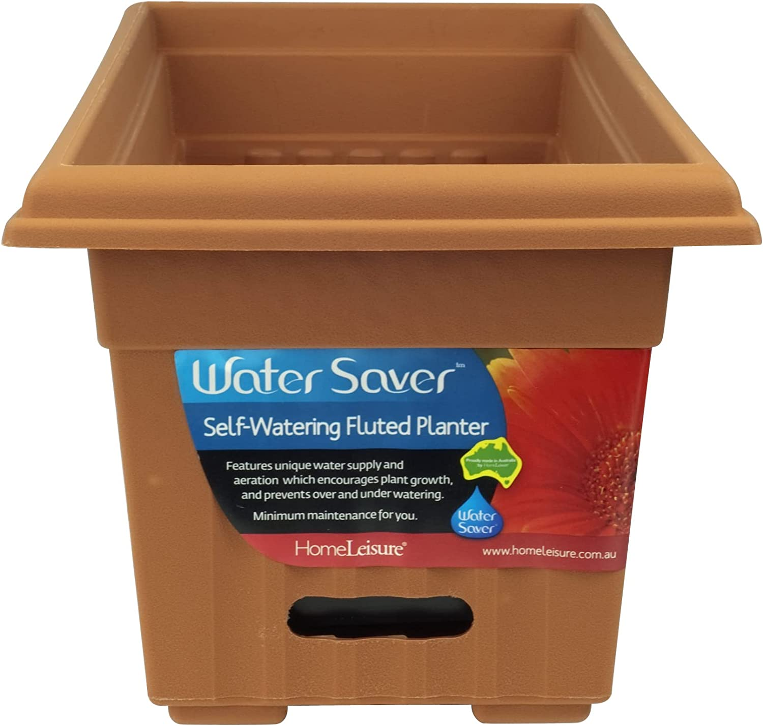 Home Leisure Rectangular Fluted Water Saver Planter, 480 Mm Size, Terracotta image number 2