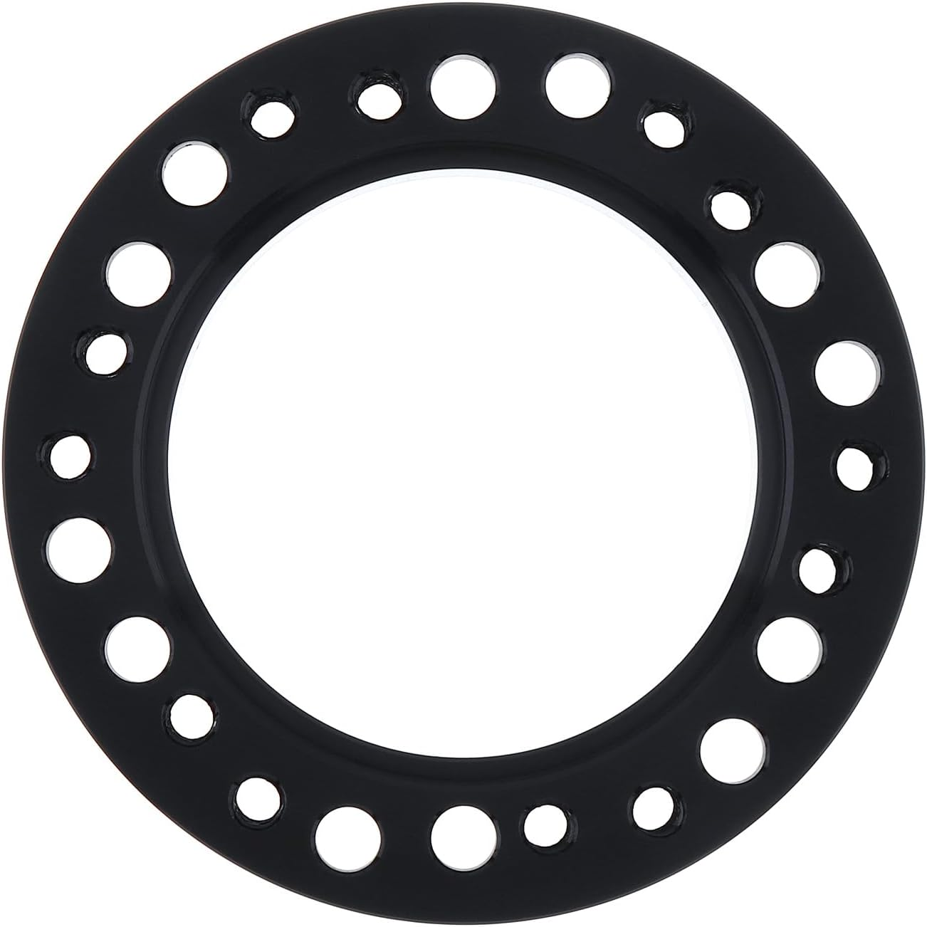 0.5" Steering Wheel Hub Adapter Conversion Spacer, Black Aluminium Alloy 12Mm Steering Wheel Hub PCD Adapter Spacer for Momo for Nardi for OMP for Sparco - Silver image number 6