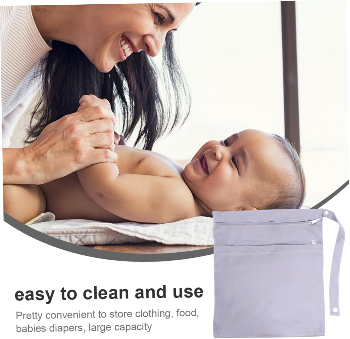 Newborn Diaper Bag Storage Organizer Compact Nappies Bag for Outdoor Travel image number 1