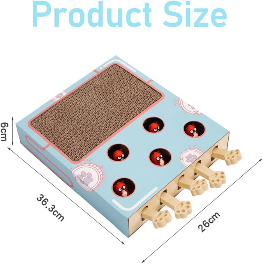 Interactive Cat Enrichment Tool,Kitty Puzzle Box,Kitty Scratching Board,Cat Claw Sharpening Pad, with Spring,Pet Interactive Tool,Bring Fun, Relieve Boredom and Train IQ image number 3