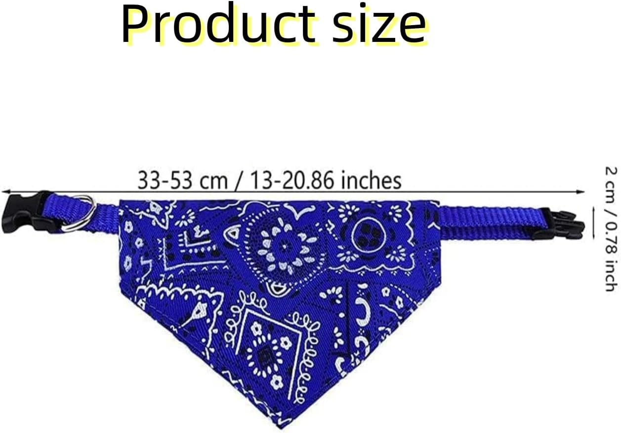 4 Packs of Adjustable Dog Bandannas,Pet Triangle Scarf Bib with Buckle,Triangle Dog Scarf Bandana with Adjustable Buckle,Dog Bandana Dog Collar With,Large Size image number 3