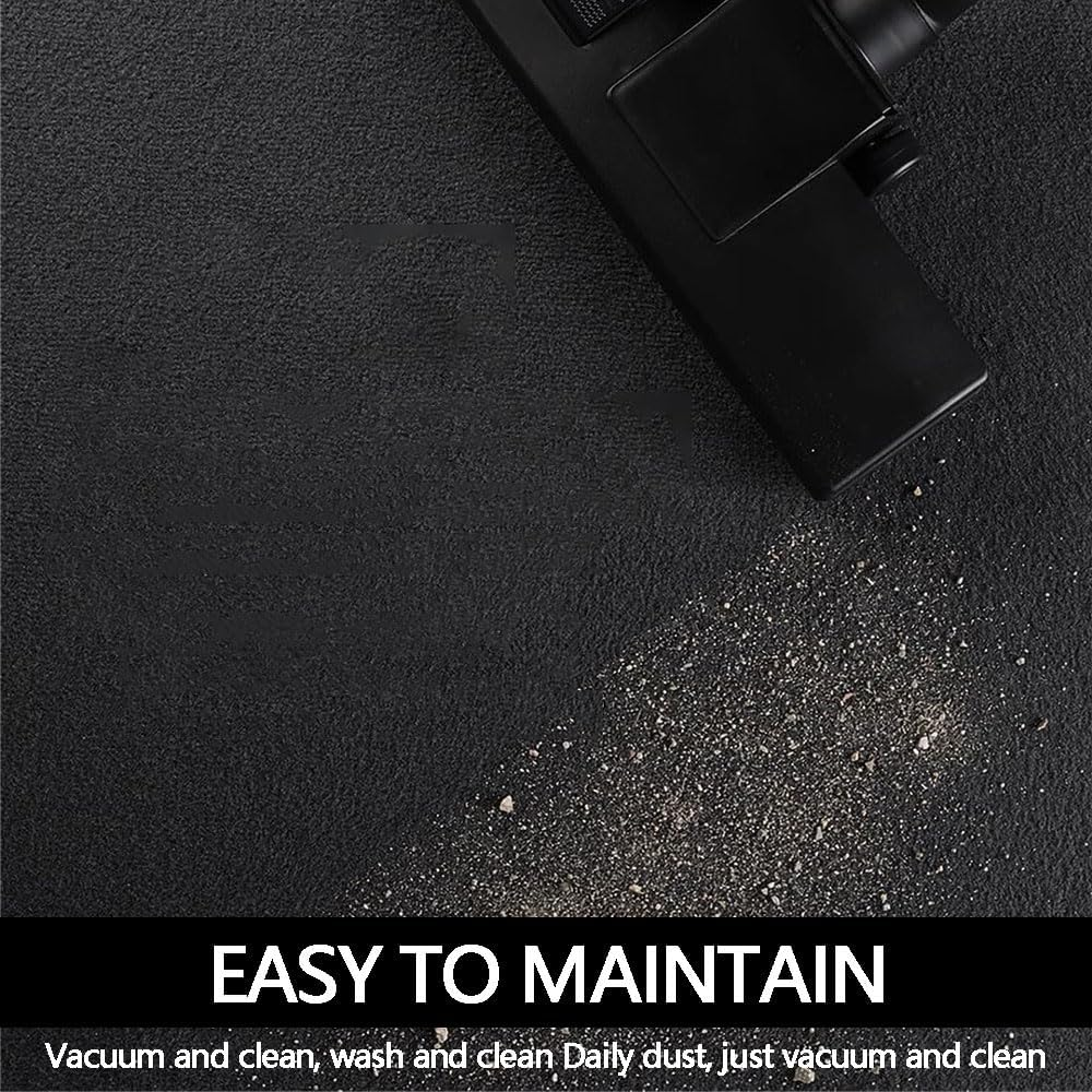 HYAVIA Set of 4 Velvet Car Floor Mats &ndash; Universal Fit, Non-Slip All-Weather Carpet Mats with Reinforced Heel Pad, Heavy-Duty Vehicle Floor Protectors, Black image number 2