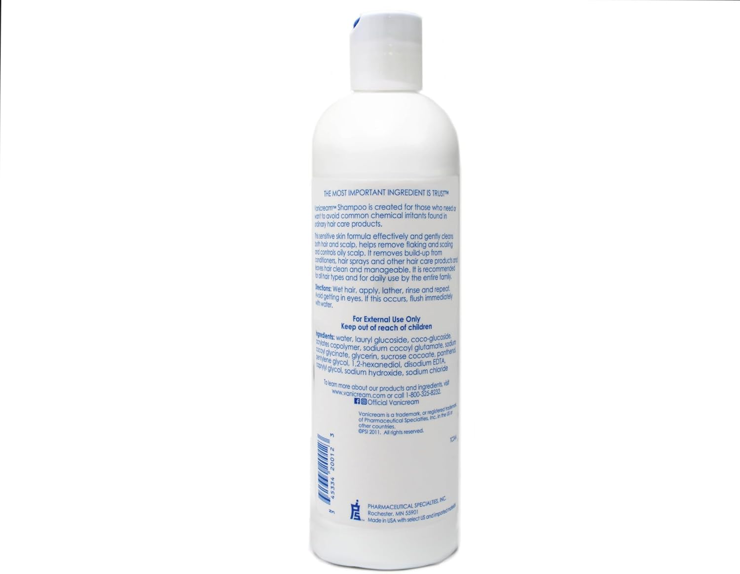 Free & Clear Shampoo, 12 Oz image number 1