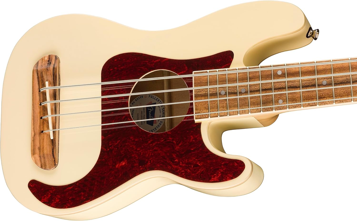 Fender Fullerton Precision Bass&reg; Uke, Walnut Fingerboard, Tortoiseshell Pickguard, Olympic White