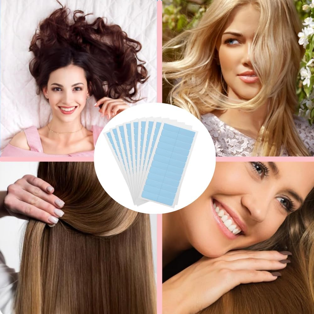 120 Pieces of Hair Extension Tape Label Double-Sided Extension Tape, Powerful Residue-Free Double-Sided Tape, Hair Extension image number 1