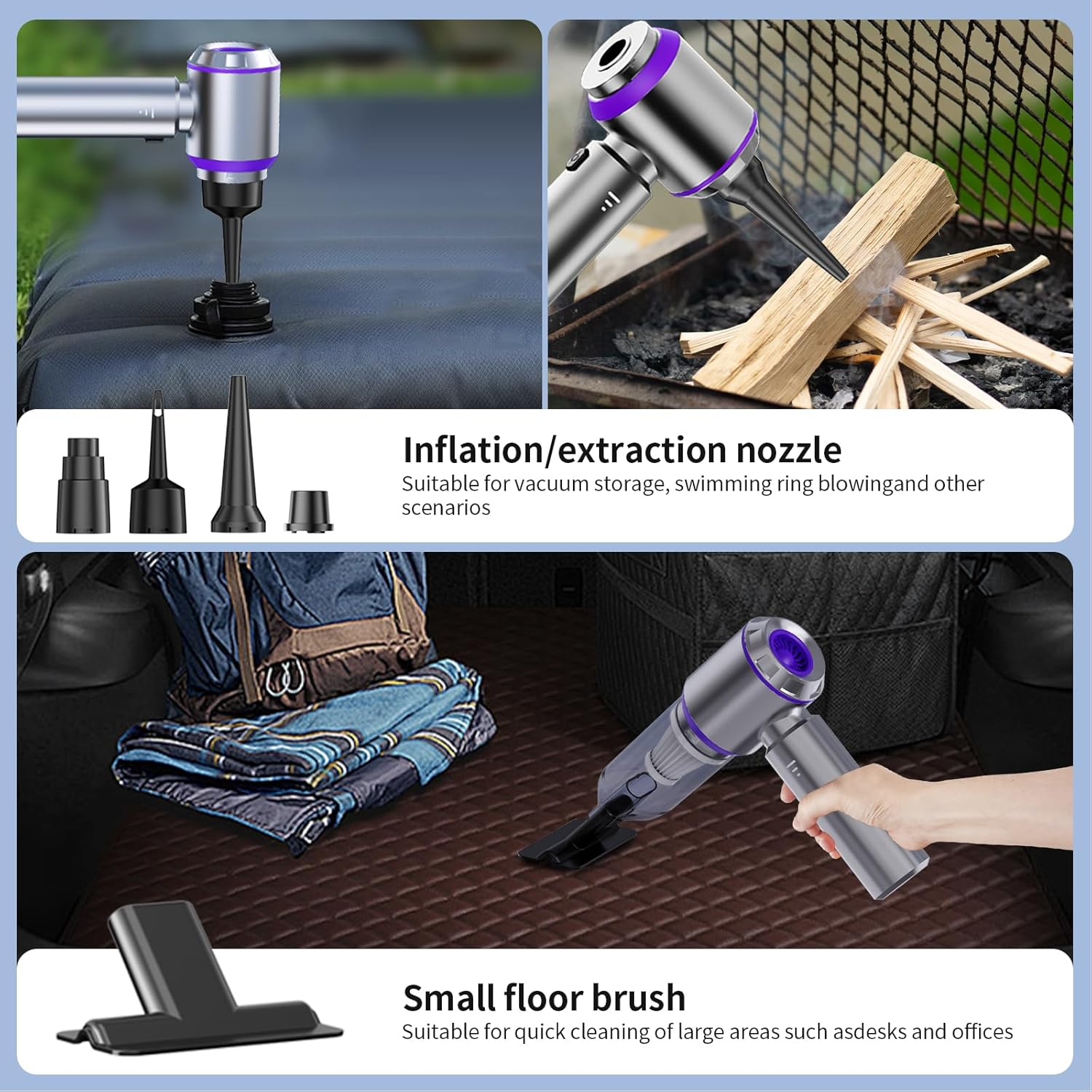 Car Vacuum Cleaner High Power 20000Pa &ndash; Cordless Handheld Mini Vacuum & Air Duster for Car Detailing, 3-Speed Brushless Motor, 6000Mah Battery, Aspiradora Para Carro, Home Office Camping image number 1