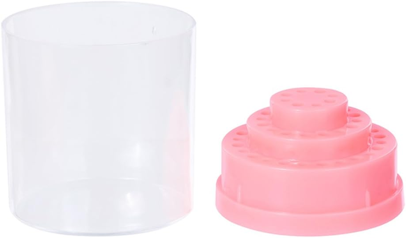 Nail Drill Bit Holder Stand Displayer Organizer Co Ainer 48 Holes Nail Tools Acrylic Cover image number 2