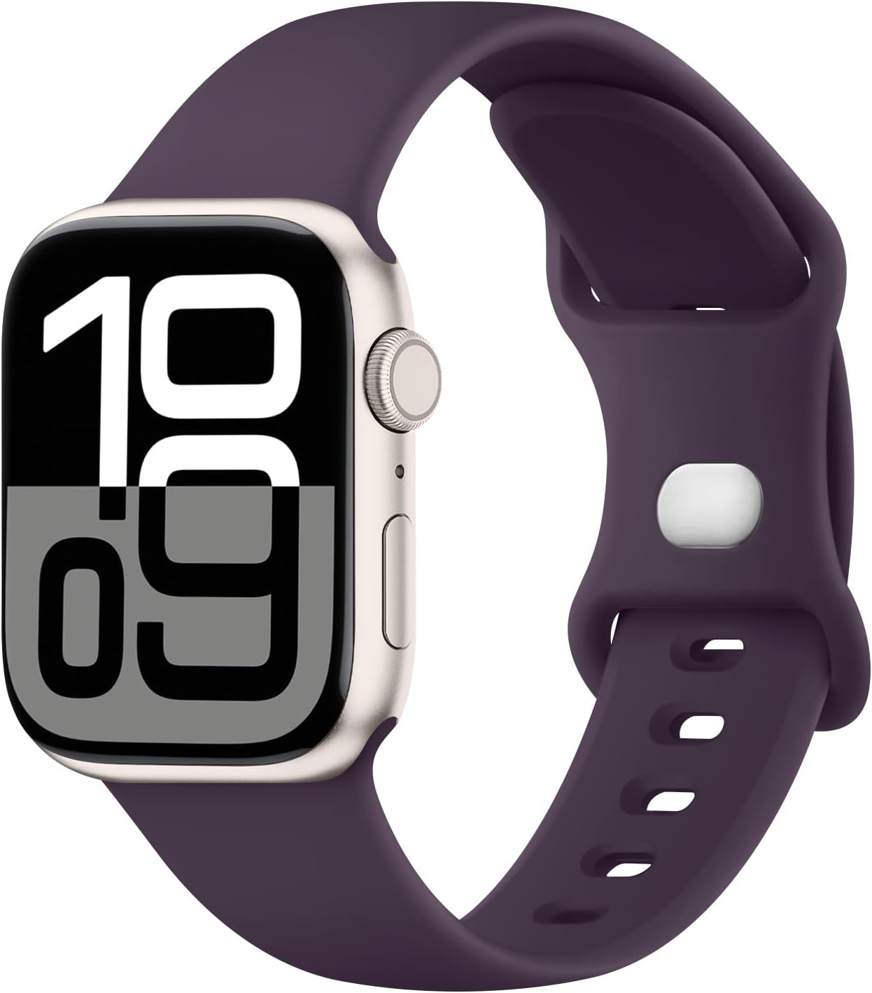 Sport Band for Apple Watch Band 38Mm 40Mm 41Mm 42Mm 44Mm 45Mm 46Mm 49Mm for Women Men, Soft Silicone Waterproof Replacement Straps for Iwatch Series 10/9/8/7/6/5/4/3/Se/Ultra