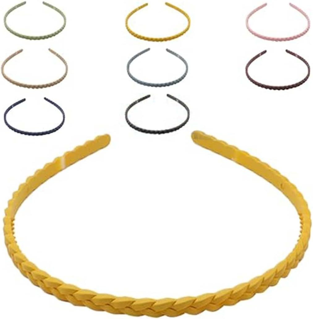 LAKJUOZ Pack of 8 Thin Headbands, Women'S Plastic Hair Bands with Teeth, Colourful Headbands, Elegant Hair Bands for Women and Girls, 8 Colours image number 2