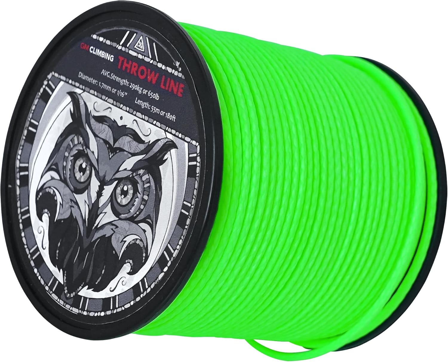 GM CLIMBING 650Lb / 1000Lb Arborist Throw Line 180Feet 100% UHMWPE for Tree Climbing Outdoor General Purpose (1/16In (1.7Mm) - Green) image number 4
