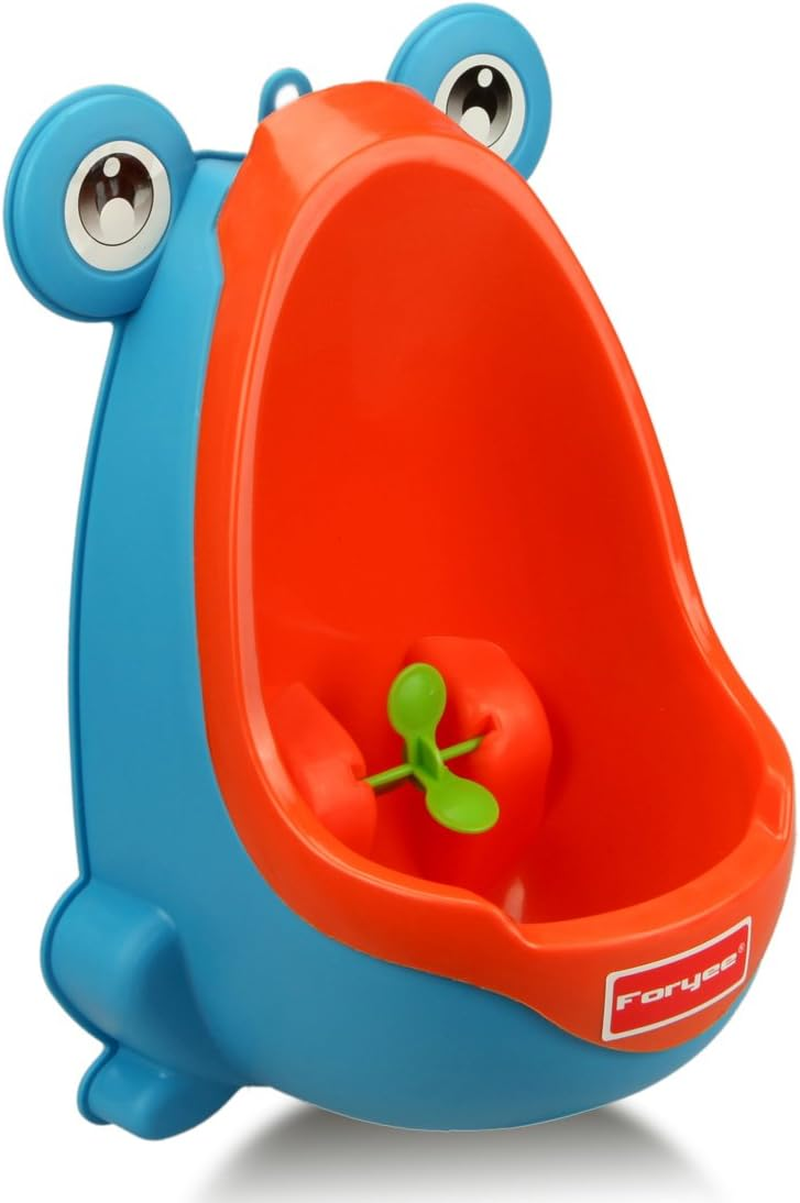 Foryee Cute Frog Potty Training Urinal for Boys with Funny Aiming Target - Green