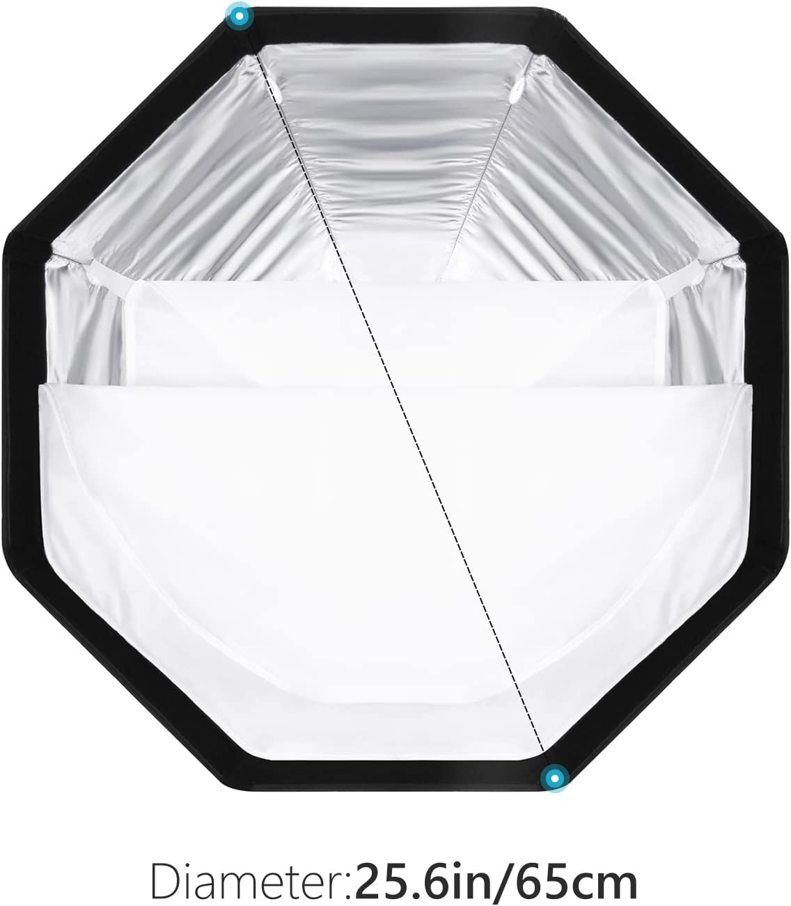 NEEWER 26''/65Cm Octagonal Softbox Quick Release, with S-Type Bracket Mount, Carrying Bag Compatible with Neewer TT560 NW561 NW600 NW620 NW700 NW-670 750II and Q3 Ad200Pro Flash Strobes-Sf-Rp26 image number 1