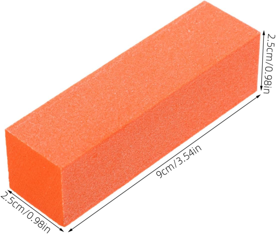 Mobestech 10Pcs Orange Sponge Nail Files Manicure Buffer Blocks Dual-Sided Sanding and Grinding Nail Files for Fingernail Care and Salon Use - Purple image number 7