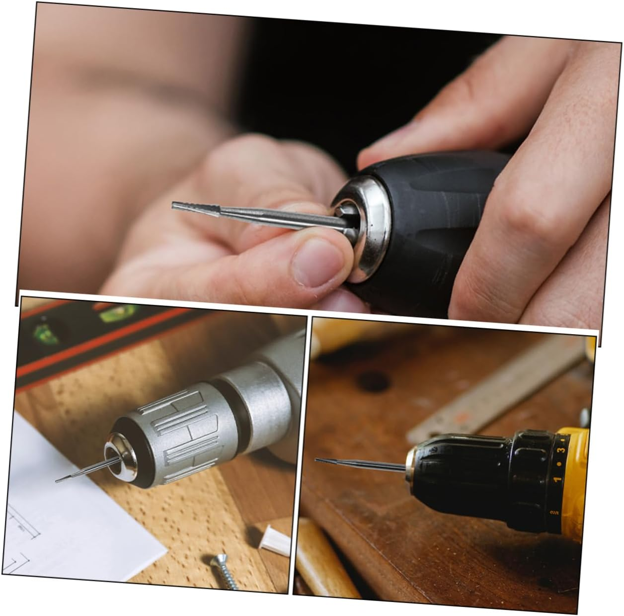 JECOMPRIS 3Pcs Tungsten Carbide Drill Bit Set for Auto Glass Repair Windshield Crack and Chip Repair Tool Kit for Car Window Rock Chip and Grout Removal image number 2