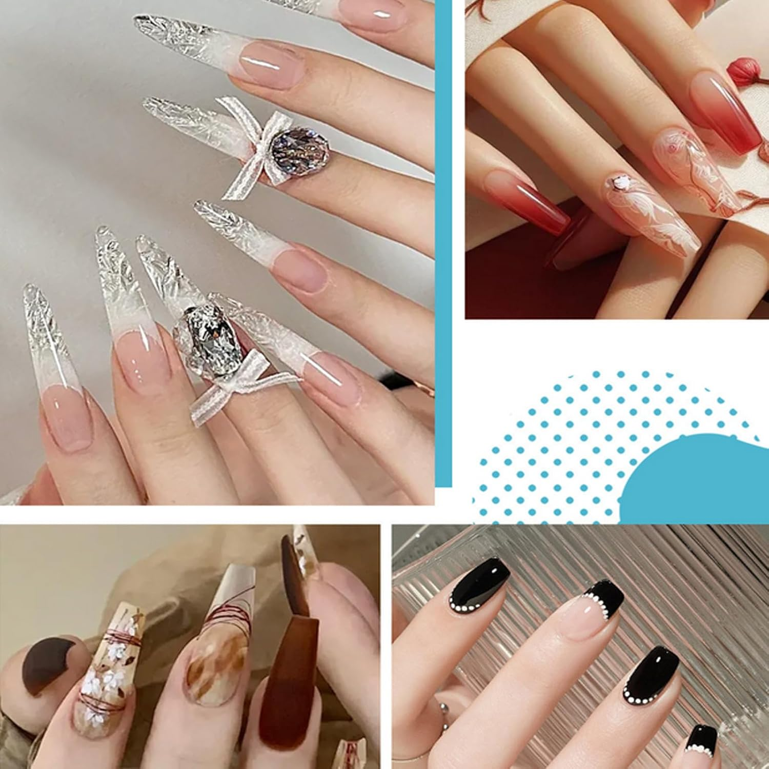 Tktouci Art Brushes for Nails | Gel Nail Brush | Manicure Dotting Stamping Gel Polish Painting Tool Liner Applicator for Home Salon Beginners image number 4