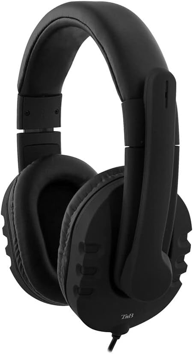 TNB HS-300 Headset with Wired Multimedia Headphones - Black image number 4