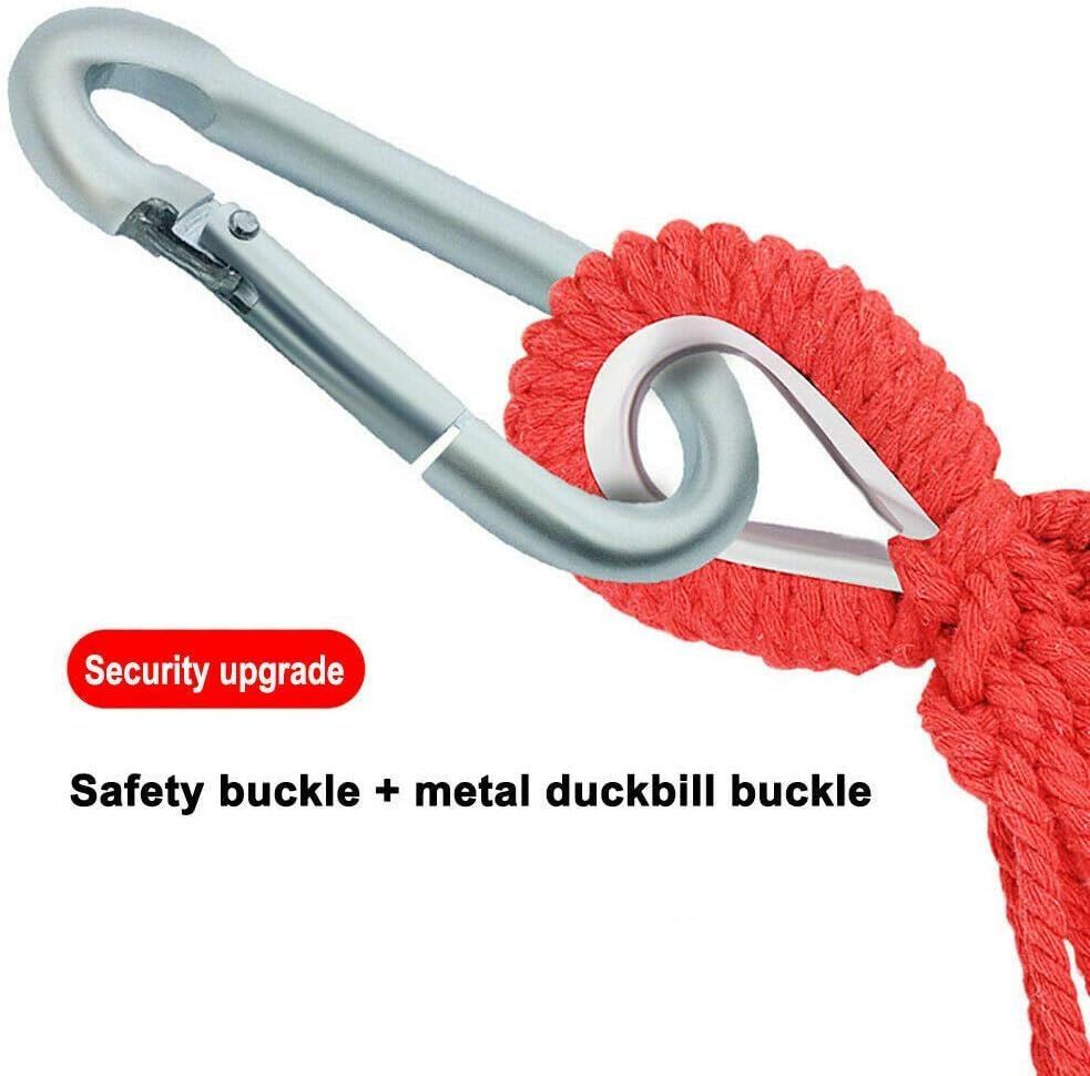 Double Hanging Hammock Outdoor Garden Travel Beach Swinging Bed Camping - Red image number 2