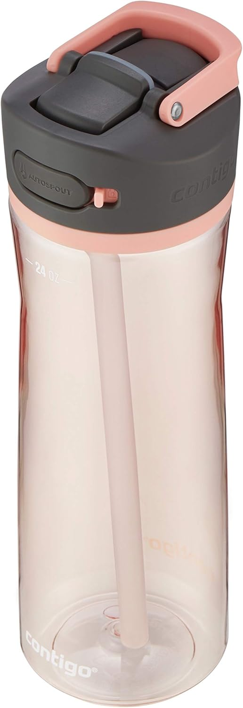 Contigo Ashland 2.0 Leak-Proof Water Bottle with Lid Lock and Angled Straw, Dishwasher Safe Water Bottle with Interchangeable Lid, 24Oz Pink Lemonade image number 6