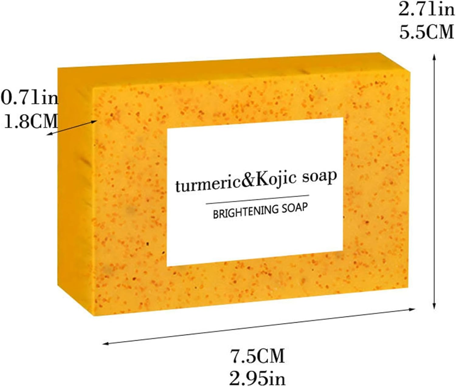 RUNQHUI Brightening Kojic Acid Turmeric Lemon Soap Bar for Dark Spots & Even Skin Tone, Gentle Exfoliating Body Soap for Oily Skin, Daily Face and Body Wash Yellow One Size - Yellow 3Pcs image number 5