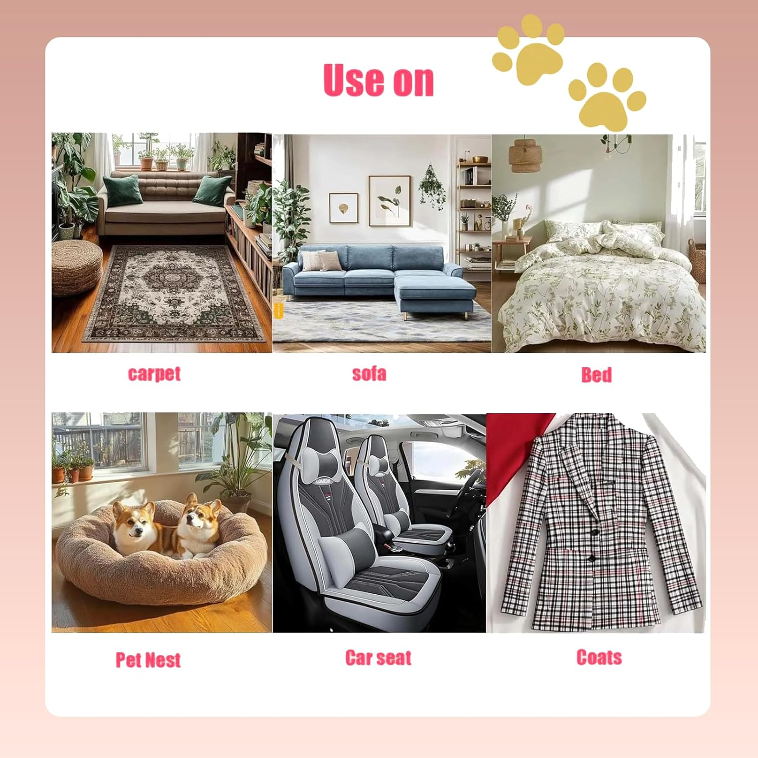 Double Sided Pet Grooming Glove - Reusable Silicone Brush Mitt for Dogs & Cats - Hair Removal Glove for All Coat Types (20X15Cm, Black) image number 4