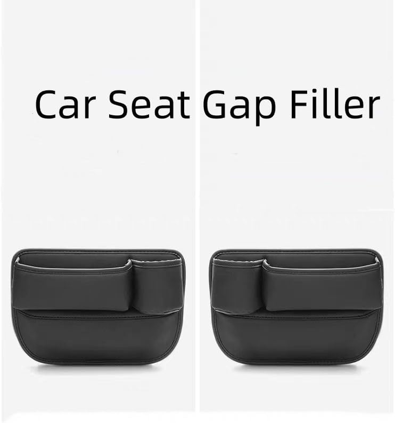 2 Pack Car Seat Gap Filler, Storage Box, and Bag (Black 2) image number 6