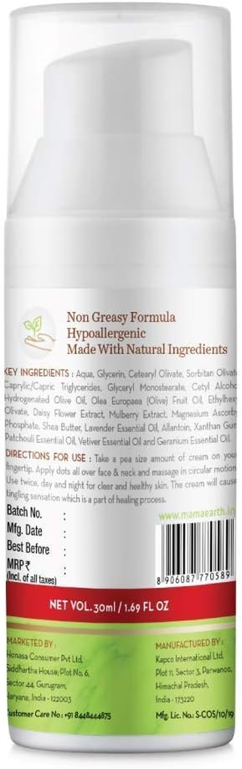 Mamaearth Bye Bye Blemishes Face Cream, for Pigmentation & Blemish Removal, with Mulberry Extract & Vitamin C - 30Ml image number 6