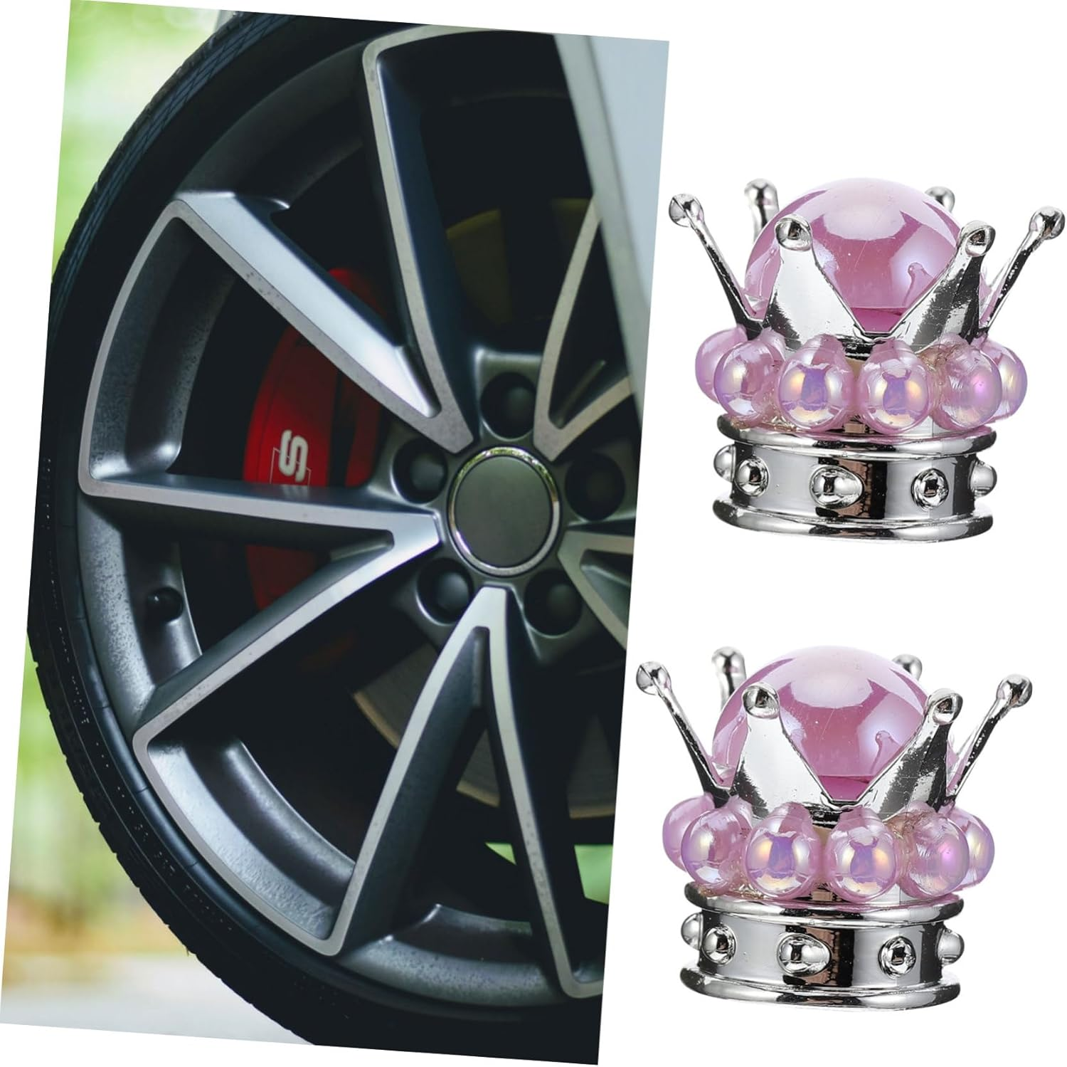 ULTECHNOVO 8Pcs Leak Car Tire Stem Caps for Wheel Valve Covers for Car Exterior Accessories and Functional Tire Covers image number 2